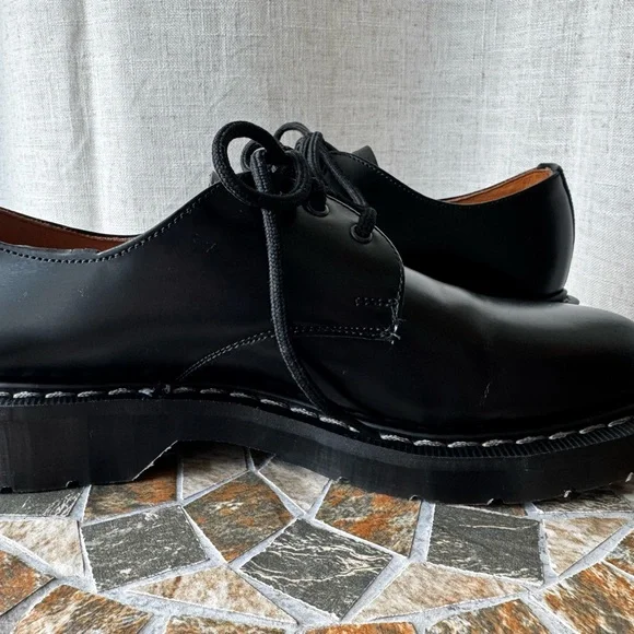 Solovair 3 Eye Gibson Black Hi-Shine Leather | UK 5 / US 6 | Made in England - Picture 12 of 15